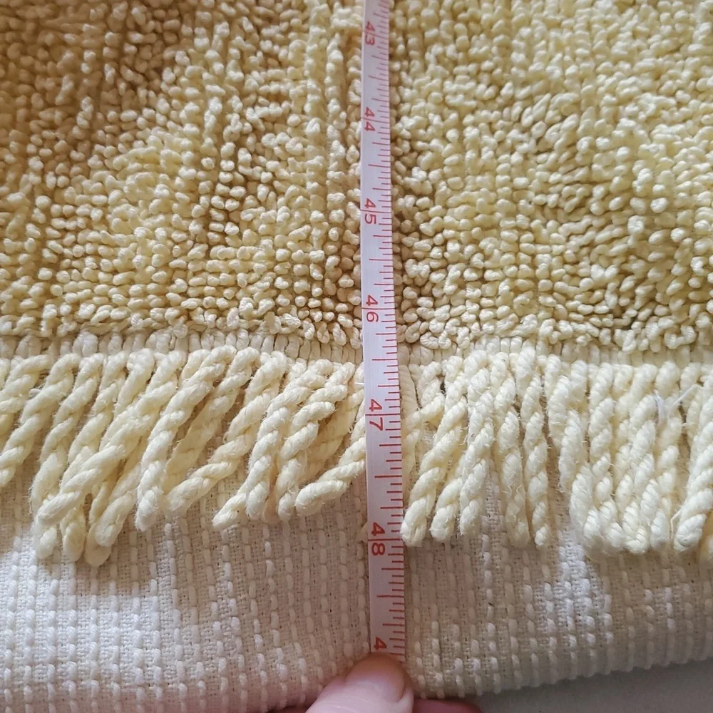 Vintage Yellow Chenille Textured 27.5